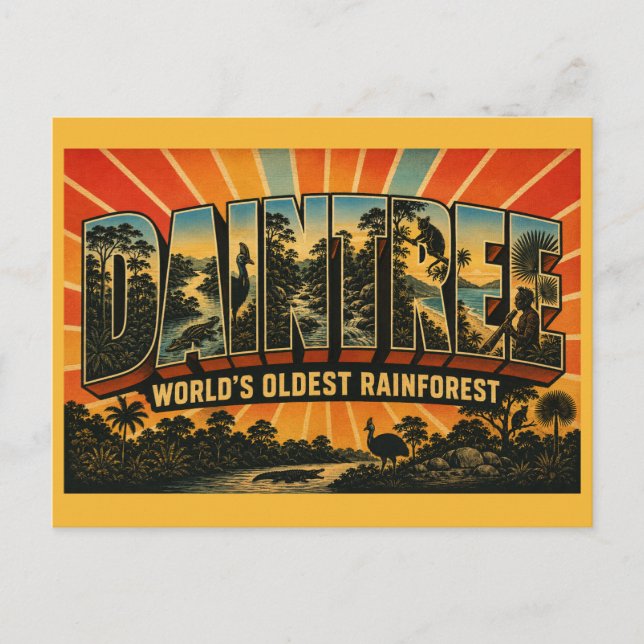 Daintree regnskog Queenslands äldsta tropiska Vykort (Framsida)