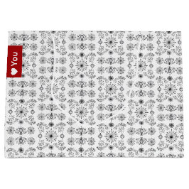 Dainty Charcoal and Crème Motif