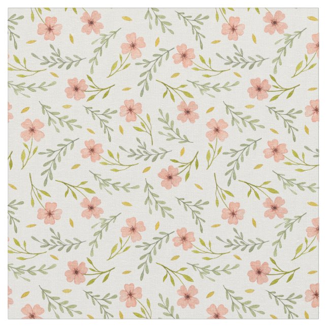  Dainty Ditsy Watercolor Floral Pastel Pattern Tyg (Närbild)