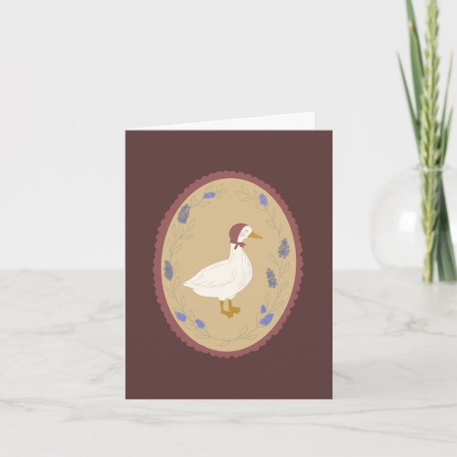 Dainty little goose card kort (Framsida)
