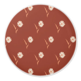 Dainty Scattered Aster Floral | Rust Red Knopp