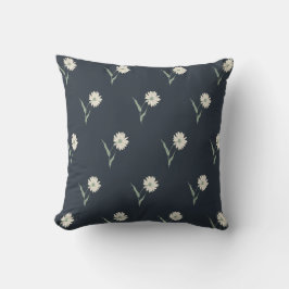 Dainty Scattered Aster Wildflower | Deep Charcoal Kudde