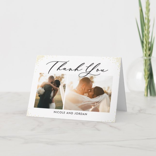 Dainty Sprinkles Redigerbar Färg Tackkort (Framsida)