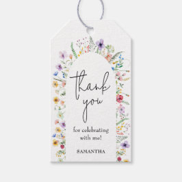 Dainty Wildflower Bröllopsdusch Presentetikett