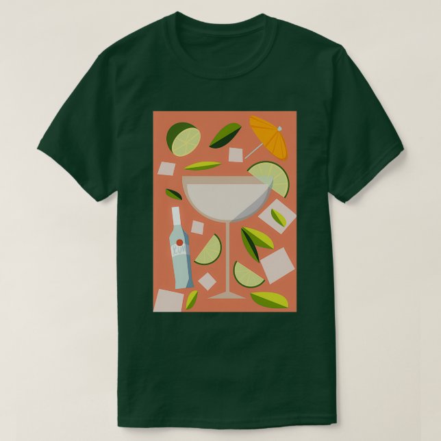 Daiquiri cocktail med kalk t shirt (Design framsida)