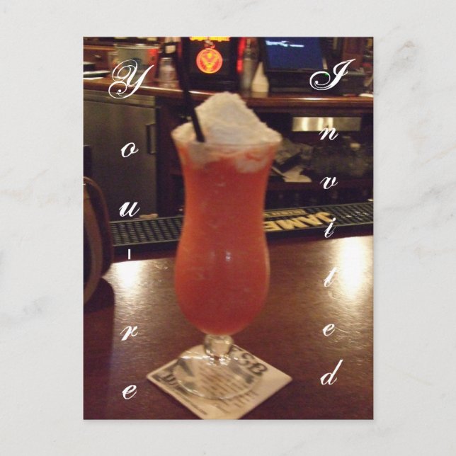 Daiquiri Cocktail Party-inbjudan Inbjudan Vykort (Framsida)