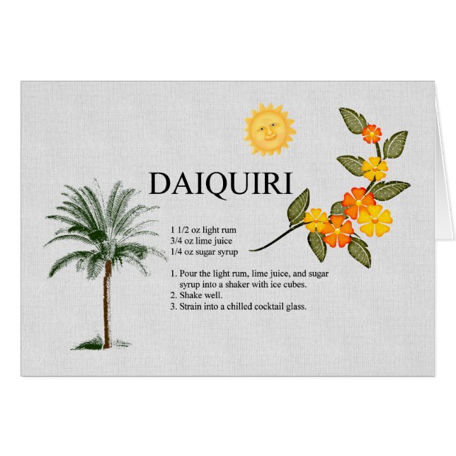 Daiquiri Hälsningskort (Framsidan Horizontal)