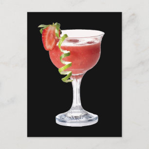 Daiquiri Strawberry Postcard Vykort