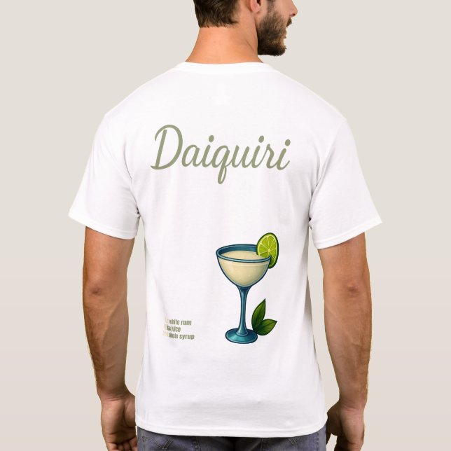 Daiquiri T-Shirt – Classic Rum Cocktail (Baksida)