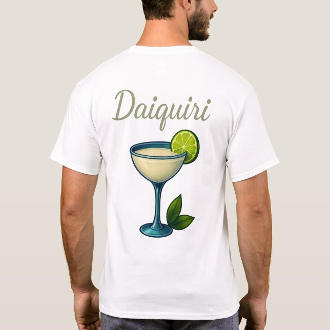 Daiquiri T-Shirt – Classic Rum Cocktail (Baksida)