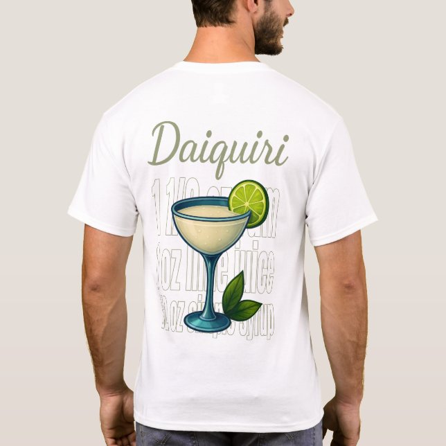 Daiquiri T-Shirt – Classic Rum Cocktail (Baksida)