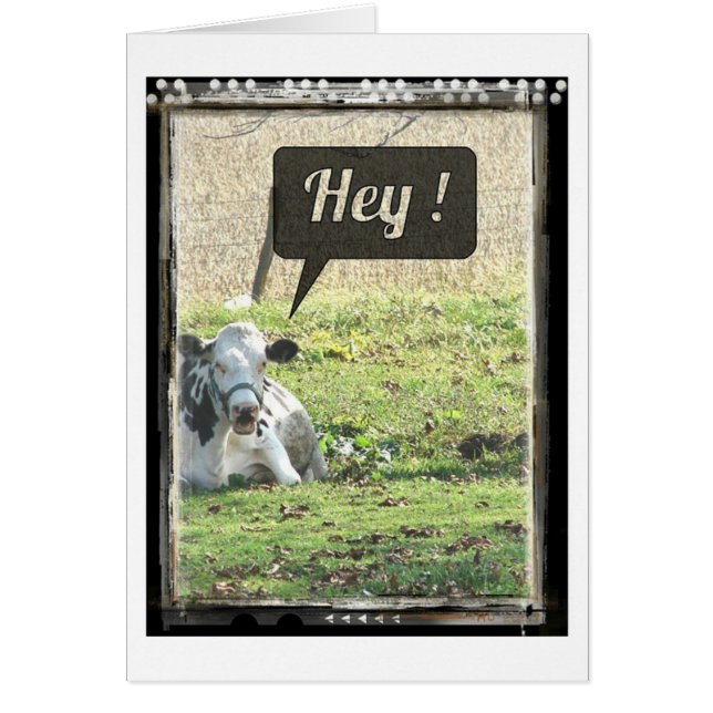 Dairy Cow Hej! Hälsningskort (Framsidan)