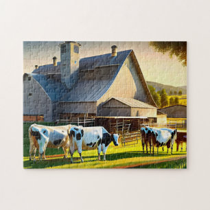 Dairy Cows Photo Puzzles Internet Jigszles Puzzles Pussel