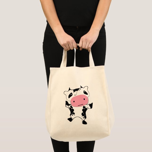 Dairy Farm Cute Dancing Cow Mjölk Bag Tygkasse (Framsida (produkt))