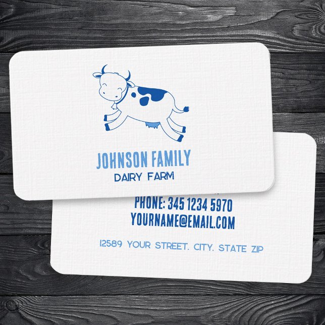 Dairy Farm Mjölk Visitkort (Dairy Farm Milk Business Cards)