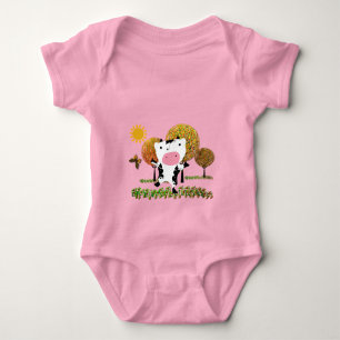 Dairy Farm Nyfödd bebis Cute Cow Jelly Bean Sweet T-shirt