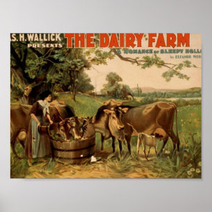 Dairy Farm Retro Theater Poster