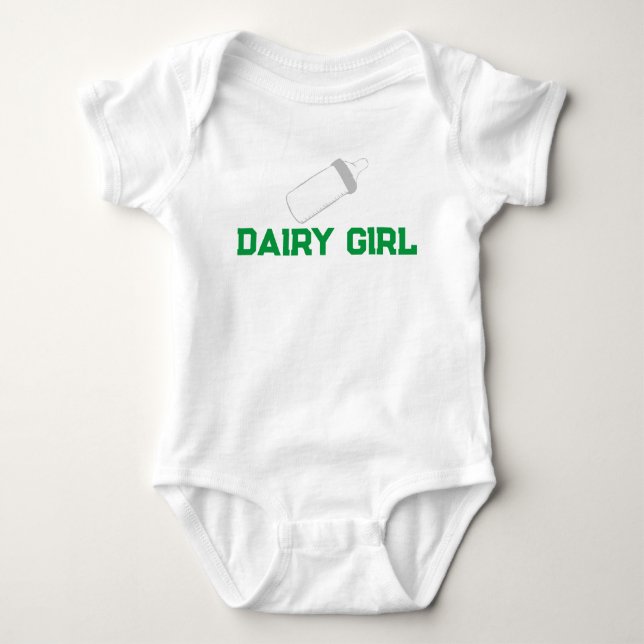 "Dairy Girl"-kroppsdräkt T Shirt (Framsida)