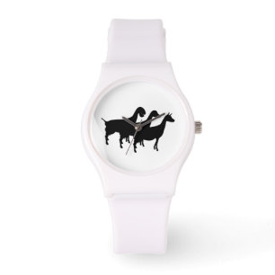 Dairy Goat Silhouette Armbandsur