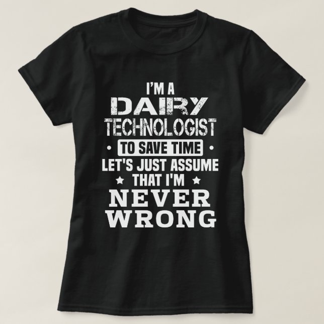 Dairy Technolog T Shirt (Design framsida)