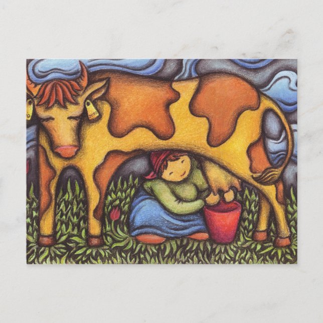 dairymaid vykort (Framsida)