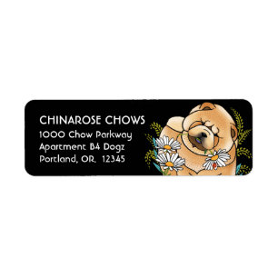 DAISEE MAE-chow - Returetiketter, anpassad Returadress Etikett