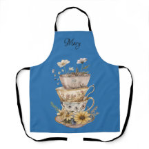 Daisies and Tea Cups Apron