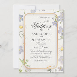 Daisies and wildflowers floral Wedding Invitation Inbjudningar