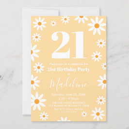 Daisies Birthday Party spring Invitation Inbjudningar