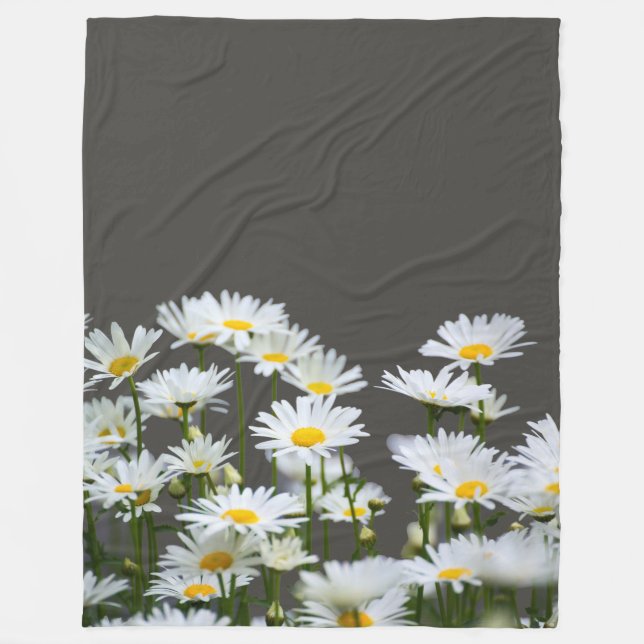 Daisies on Grey Fleecefilt (Framsidan)