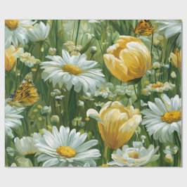 Daisies, Tulips & Butterflies illustrations Presentpapper