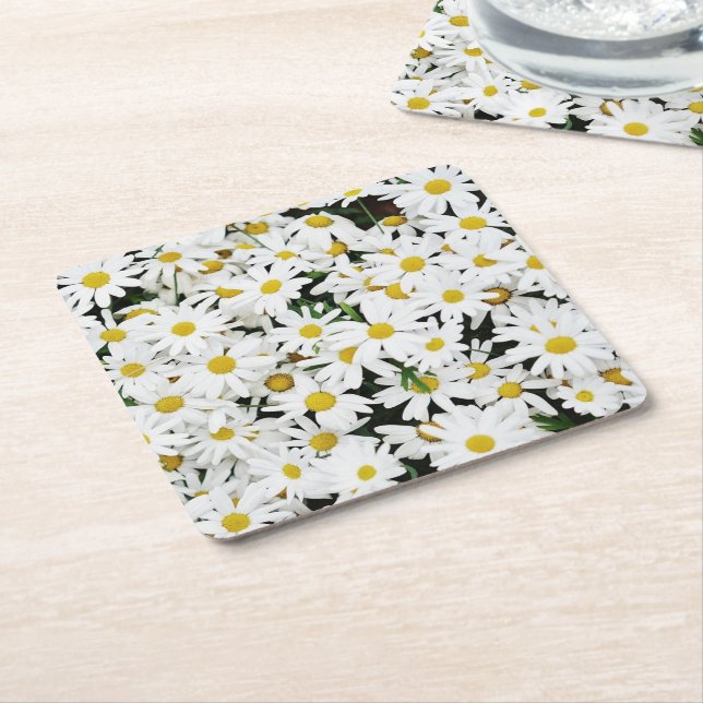 Daisies Underlägg Papper Kvadrat (Vinklad)