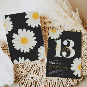 Daisy 13:e födelsedagsinbjudan inbjudningar