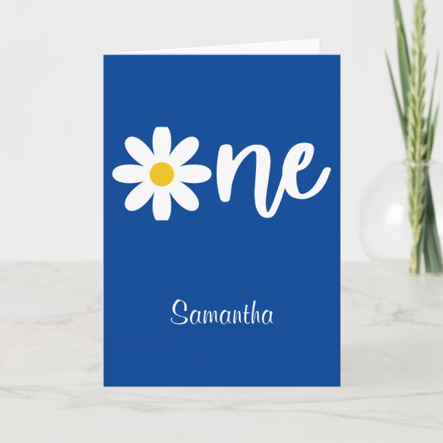 Daisy 1:a födelsedag kort (Framsida)