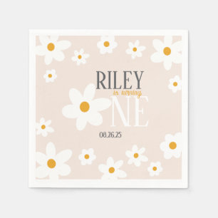Daisy 1:a födelsedag Napkin Pappersservett