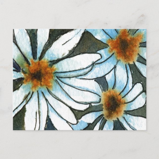 "Daisy 1" Blommigt vykort (Framsida)