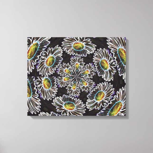 Daisy 1 Kanvastrycket Glödutglödstreck Canvastryck (Framsida)