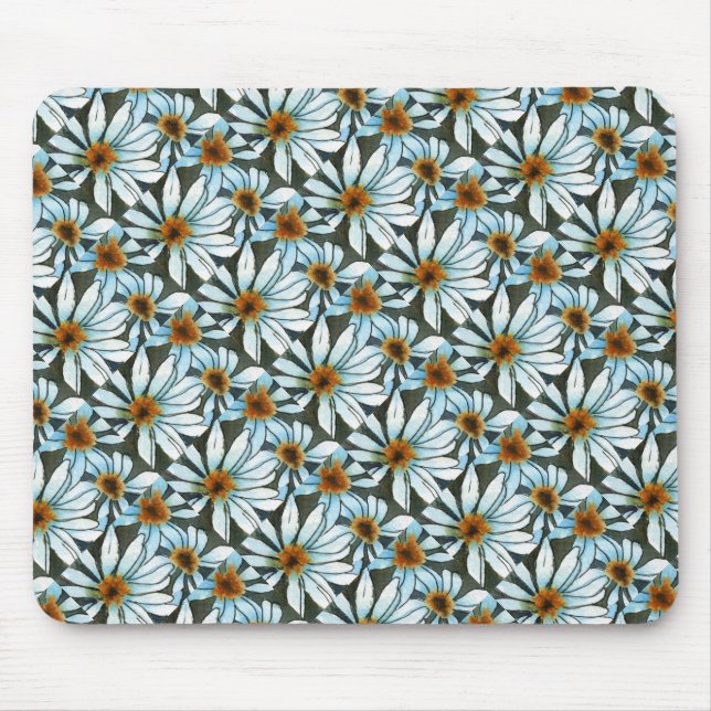 "Daisy #1" Tilt Mönster Blommigt Mousepad Musmatta (Framsidan)