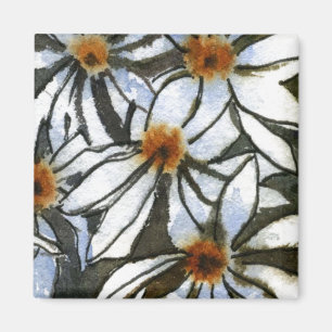"Daisy #2" Blommigt Magnet