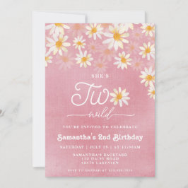 Daisy 2 Vild 2:a födelsedagsinbjudan Inbjudningar