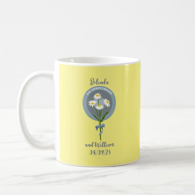 Daisy 3RD ÅRSDAGSBUNCH OF FLOWERS. Kaffemugg (Vänster)