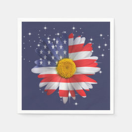 daisy 4 juli Flagga Pappersservett