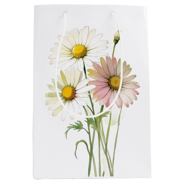 Daisy Akvarell Blomma Modern Professionell (Framsidan)