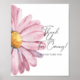 Daisy akvarell - Tack för att du kom Poster