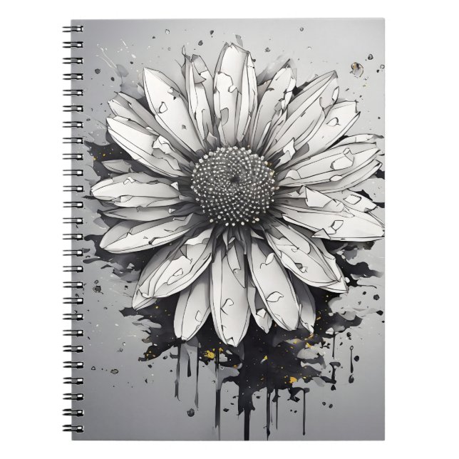Daisy - Akvarellblommor Anteckningsbok (Framsidan)