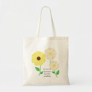 Daisy April Birth Month Flower Bag Tygkasse
