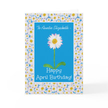 Daisy, aprildagskort för att anpassa
