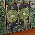 Daisy Art Deco Blommigt Wall Decor Art nouveau Kakelplatta<br><div class="desc">Välkommen till CreaTile! Här hittar du handgjorda mönsterfärger som jag personligen har ritat och vintage keramiska och porslinartade lerplattor, vare sig de är nedfläckader eller naturliga. Jag kärlek vill designa kakel och keramiska produkter och hoppas på ett sätt att förvandla ditt hem till något du tycker om att besöka gång...</div>