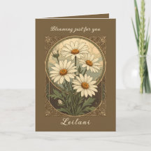 Daisy Art Nouveau Elegans Födelsemånadsblomma