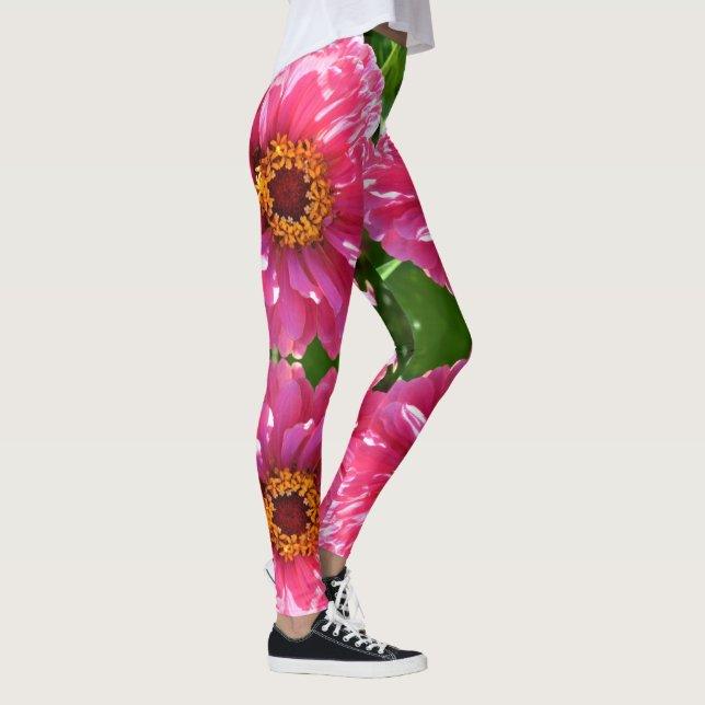 daisy av elegant klassisk rosa blommigt  morsa leggings (Höger)